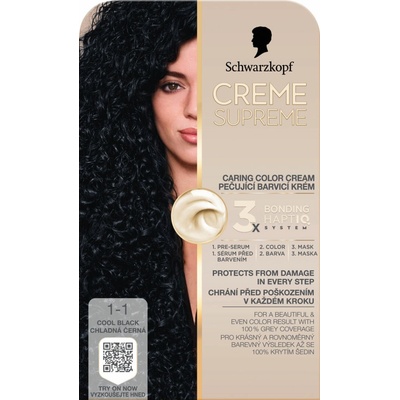 Schwarzkopf Creme Supreme 1-1 Chladná čierna