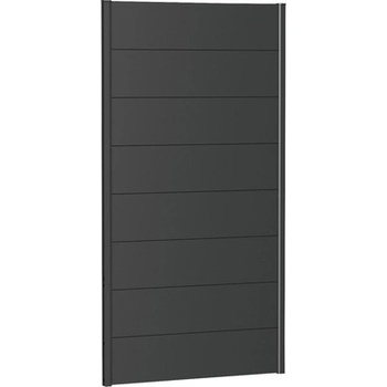 Kovový plot Biohort 100 x 180 cm hliník tmavosivý metalický