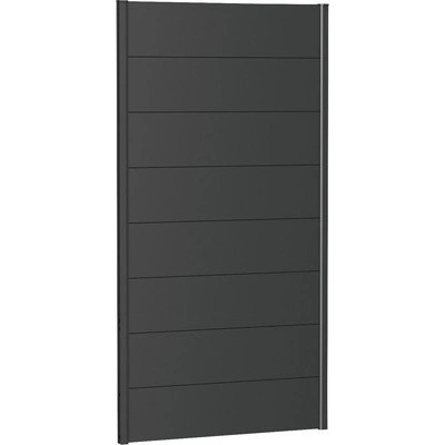 Kovový plot Biohort 100 x 180 cm hliník tmavosivý metalický