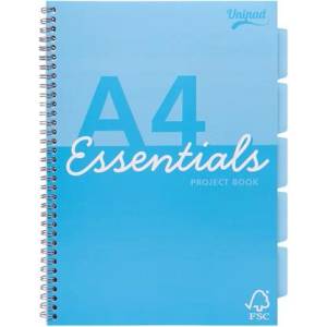Pukka Pad Спирална тетрадка, A4, с полета, 100 страници, PUKKA PAD "Unipad Essentials Project Book", смесена ESS-PROBA4AST (ESS-PROBA4AST)