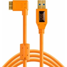 Tether Tools TET-CU61RT15-ORG USB 3.0 Micro-B Right Angle, 4,6m, oranžový