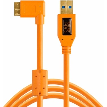 Tether Tools TET-CU61RT15-ORG USB 3.0 Micro-B Right Angle, 4,6m, oranžový