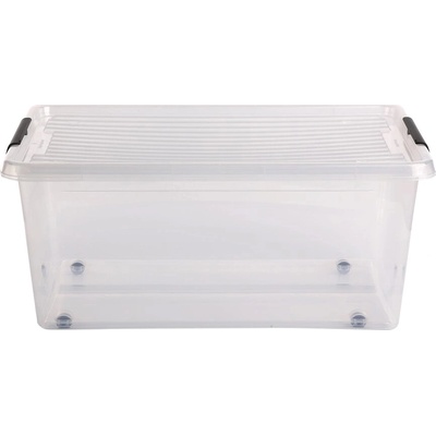 Simplestore plastový úložný box s vekom na kolieskach 40 l