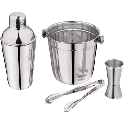 KINGHOFF Комплект шейкър с ледарка Kinghoff KH 1706, 4 части, Мерителна чашка, Щипки, Инокс (9999KH1706)