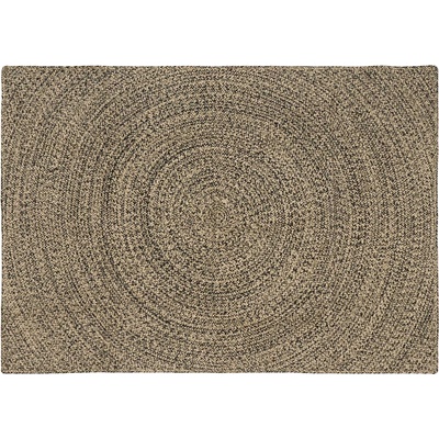 vidaXL Килим за площ Естествено и черно 140 x 200 cm юта (42010626)