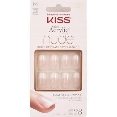 Kiss Salon Acrylic French Nude 64268 28 ks/bal. – Zboží Dáma