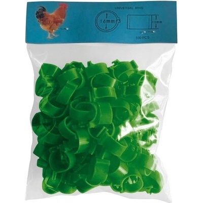 Gaun Zámkové kroužky 16 mm, zelené (100 ks)