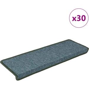 vidaXL Изтривалки за стълби, 30 бр. , 65x21x4 см, тъмнозелени, правоъгълни, кант (3365773)