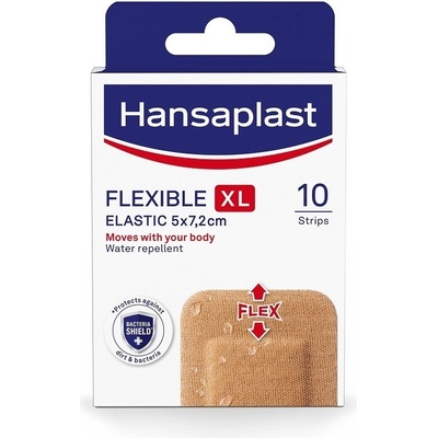 Hansaplast Flexible XL elastická náplast 5 x 7,2 cm 10 ks