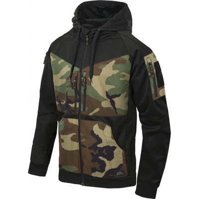 Helikon Tex ROGUE HOODIE mikina s kapucňou ČIERNA / WOODLAND