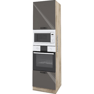 ИРИМ Колонен кухненски шкаф Сити АРФ-Антрацит гланц-05-48 60 см