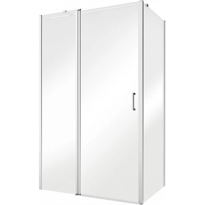 EXO-C 110x190 cm bezrámové univerzální chrom čiré s pevnou stěnou 100 cm BCEXOC110CC+BCEXOCH100CC