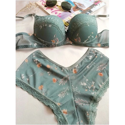 Dewberry Padded Supported Floral Boxer Type Underwear-GREEN Other – Zboží Dáma