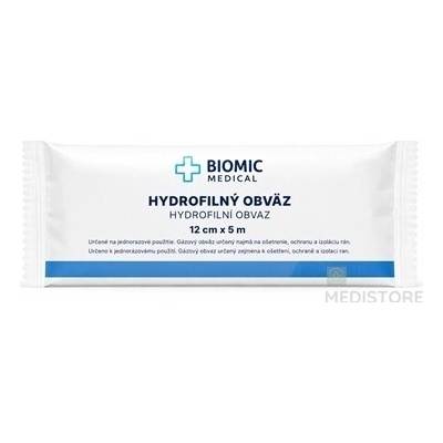 Zhejiang Hongyu Medical Commodity Co., Ltd. BIOMIC Obväz hydrofilný sterilný 12 cm x 5 m 1 ks