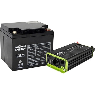 Kosun / Goowei Energy Záložní zdroj pro oběhové čerpadlo – set (Kosun 300W RSC300P-112 + Goowei Energy 45Ah OTL45-12)