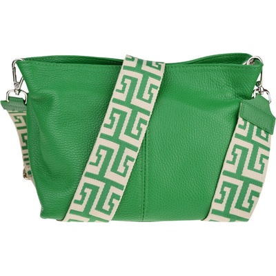 NovaKabelka.sk Batilda Verde s prídavným popruhom IX kožená talianska crossbody kabelka zelená
