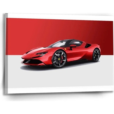 Sablio Obraz Ferrari na červeno-bielej - 90x60 cm