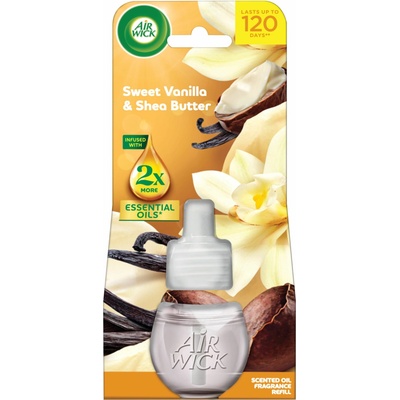 Air Wick Sladká vanilka a bambucké maslo Náplň do elektrického osviežovača vzduchu 19 ml