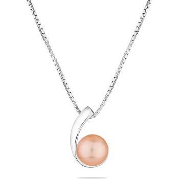 Image 1 of Swan Сребърно колие със сладководна розова перла SP0002AP Swan
