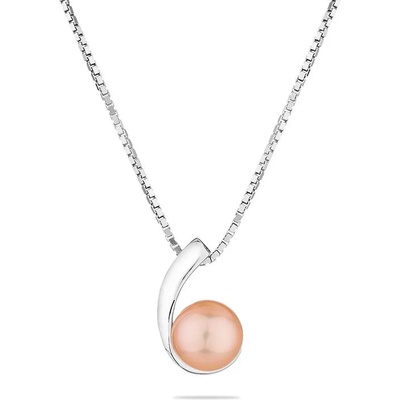 Swan Сребърно колие със сладководна розова перла SP0002AP Swan