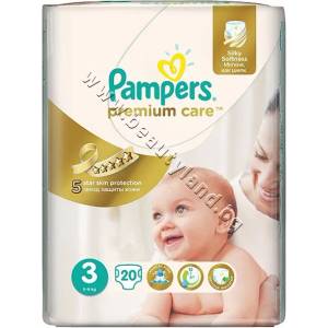 Pampers Пелени Pampers Premium Care Midi, 20-Pack, p/n PA-0202448 - Пелени за еднократна употреба за бебета с тегло от 5 до 9 kg (PA-0202448)