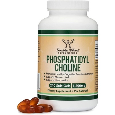 Double Wood Supplements Phosphatidyl Cholinе/ Фосфатидил Холин, 210 софтгел капсули Double Wood (9AUED DW)