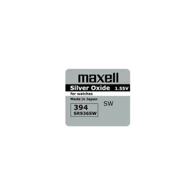 Maxell Бутонна батерия сребърна maxell sr-936 sw /ag9/, 394 1.55v (ml-bs-sr-936-sw)