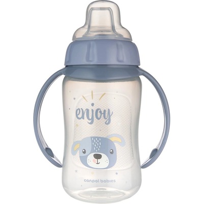 Canpol babies tréninkový hrníček Cute Animals se silikonovým pítkem a úchyty 56/512_blu – Zboží Dáma