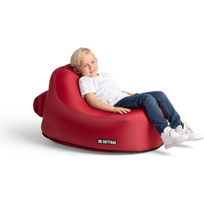 SoftyBag nafukovacia stolička detská červená