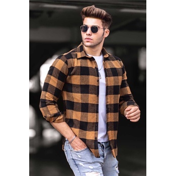 Madmext Мъжка риза 4664 - Камел 289434 (289434_Камел)