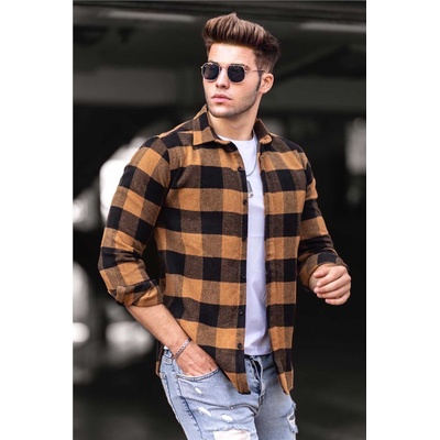 Madmext Мъжка риза 4664 - Камел 289434 (289434_Камел)