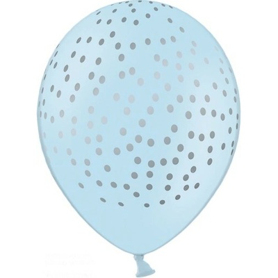 PartyDeco Balón modrý bodkovaný 30 cm