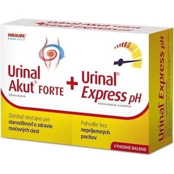 Urinal Akut FORTE + Urinal Express pH PROMO 2022 10 tabliet + vrecúška 6 ks