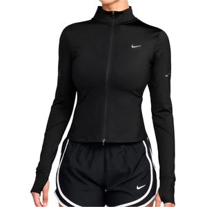 Nike Дамско яке за бягане Nike Women's Swift Dri-Fit Full Zip Jacket Running jacket - Black / Reflective Silver (128-0808-0114)
