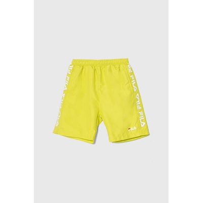 Fila Детски къси панталони Fila SPAY в жълто с регулируема талия (FAT0524)