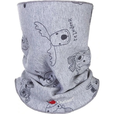 Little Angel nákrčník Smyk Outlast zvířátka šedý melír – Zboží Dáma