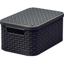 CURVER úložný box RATTAN S, 29,1 x 19,8 x 14,2 cm, hnedý, 03617-210