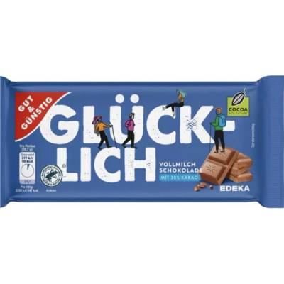 Gut & Günstig Alpská mléčná čokoláda s lískooříškovým krémem 100 g