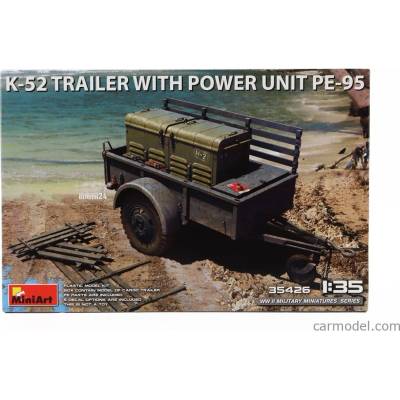 Miniart Accessories Trailer With K-52 Power Unit Pe-95 Military 1945 / 1:35