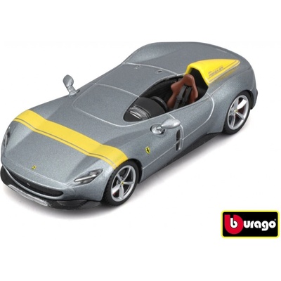 Signature Bburago Ferrari Series Ferrari Monza SP1 Stříbrná/ Žlutá 1:43