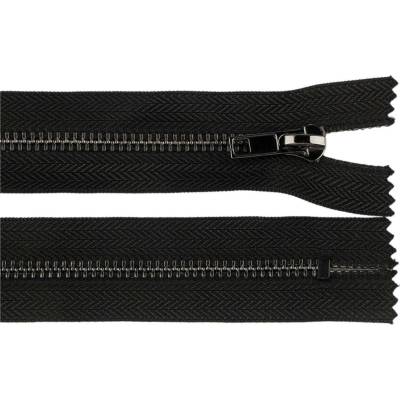Kovový zip No 5 délka 16 cm (jeansový) Varianta: černá platina, Balení: 1 ks