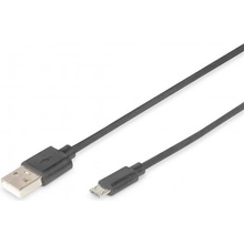 Digitus AK-300127-010-S USB 2.0, USB A vidlice,USB B micro vidlice, niklovaný, 1m