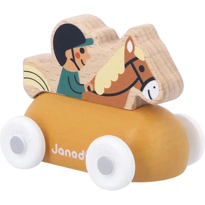 Janod Дървена количка Janod Cross Roads - Ездач (J05941)