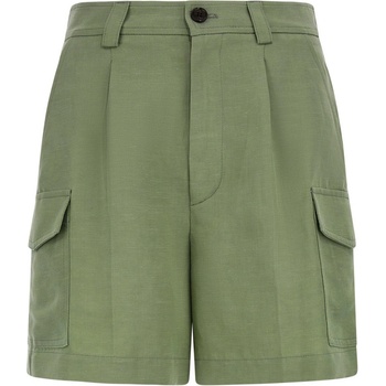 Woolrich ŠORTKY VISCOSE LINEN SHORT zelená