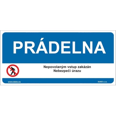 DUKO PRÁDELNA Formát: 300 x 150 mm, Materiál: plast 1 mm, samolepící vinylová fólie