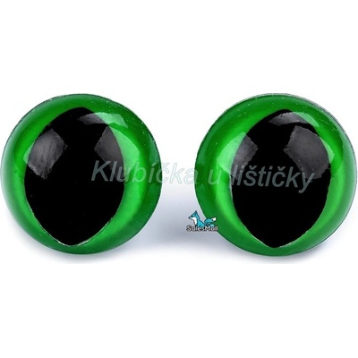 Bezpečnostní oči kočičí 14mm zelené
