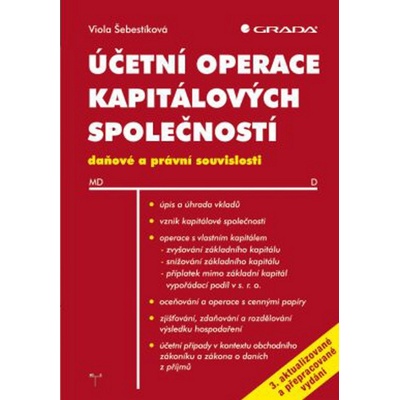 Účetní operace kapitálových společností, 3. aktualizované a přepracované vydání