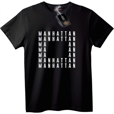 NOONEBRAND Тениска Манхатън Калиграма - S, Black