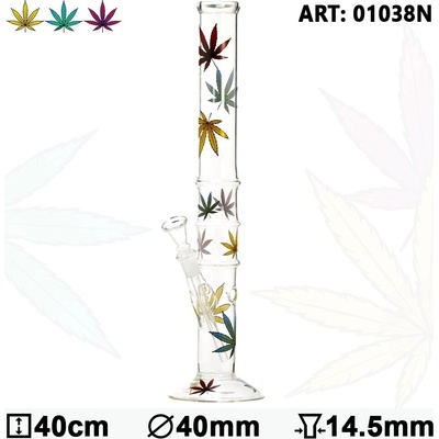 Hemp Sklenený bong Leaves 40 cm