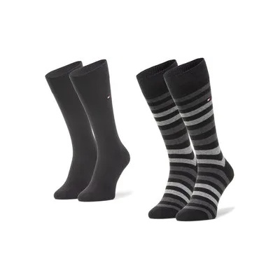 Tommy Hilfiger Комплект 2 чифта дълги чорапи мъжки 472001001 Черен (472001001)